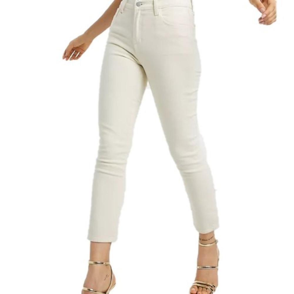 J Brand High Rose Cigarette Jeans in Cream